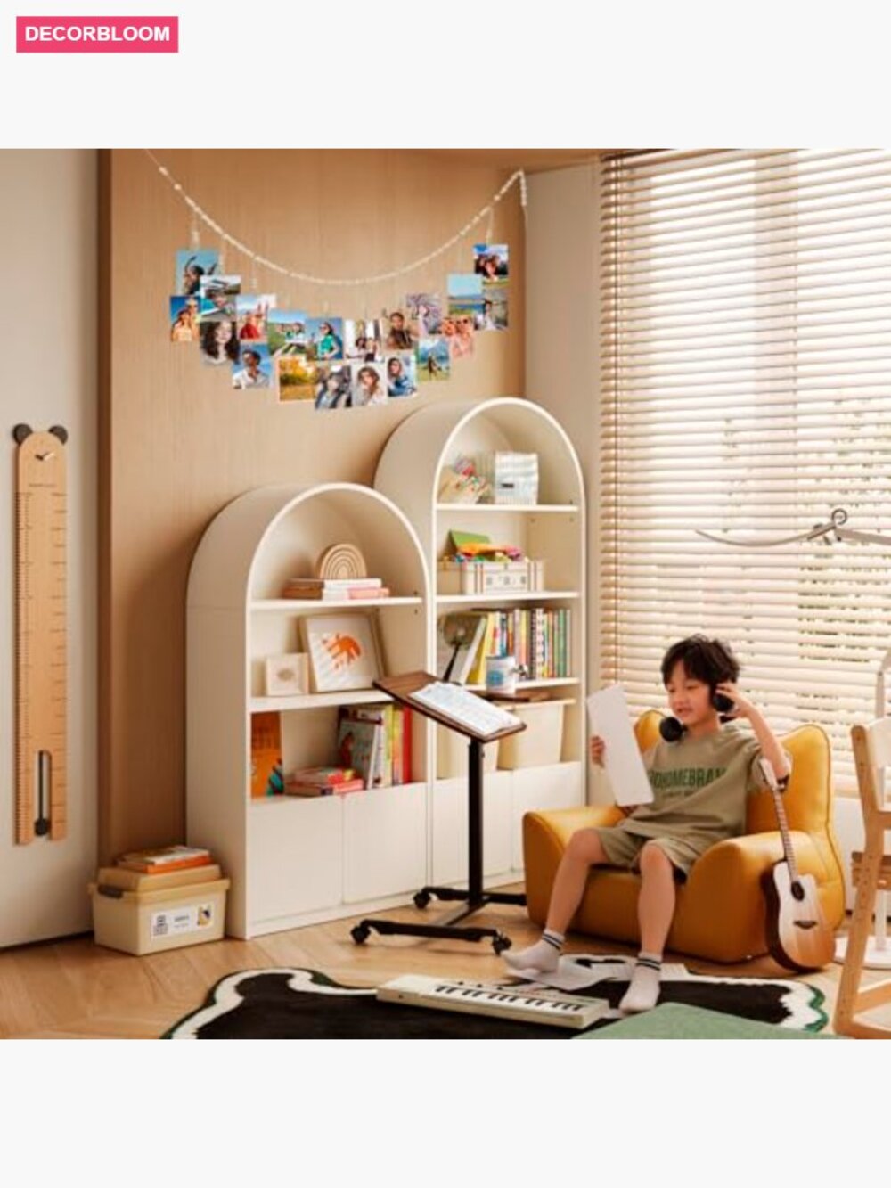 Boho Hanging Photo Display with Clips and String 55 inch - Picture 6 of 6
